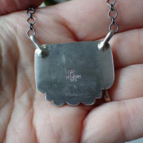 White Buffalo Turquoise Bar Necklace By Samson Etsitty