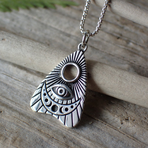 ♻️Recycled Sterling Silver Moon Phase Ouija Planchette Charm