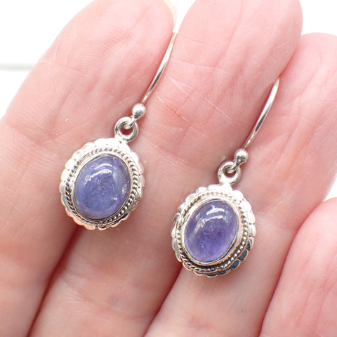 Sterling Silver Tanzanite Earrings
