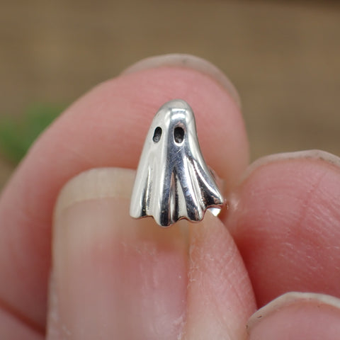 Sterling Silver Ghost Stud Earrings