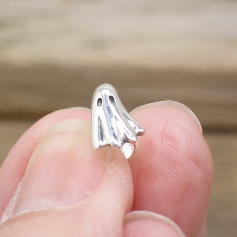 Sterling Silver Ghost Stud Earrings