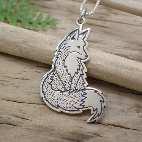 ♻️ Recycled Sterling Silver Fox Charm