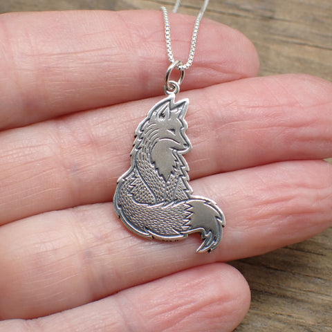 ♻️ Recycled Sterling Silver Fox Charm