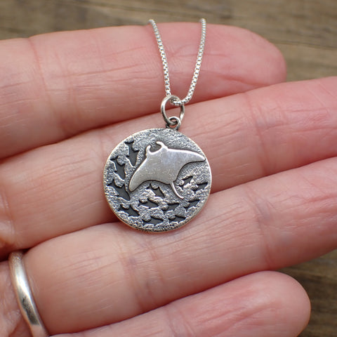 Sterling Silver Manta Ray Charm