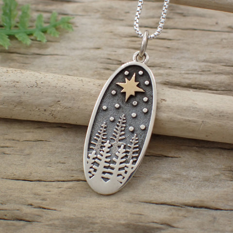 ♻️Recycled Sterling Silver North Star Charm