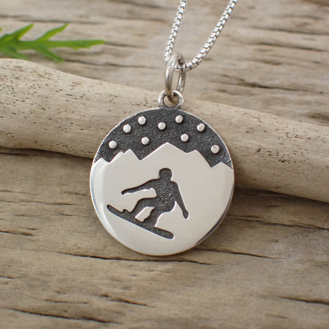 ♻️Recycled Sterling Silver Snowboard Charm