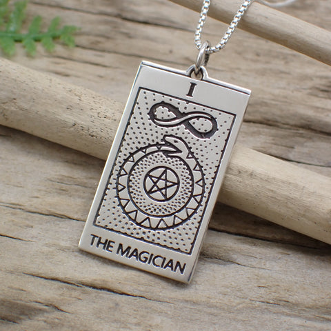 Sterling Silver The Magician Tarot Card Charm