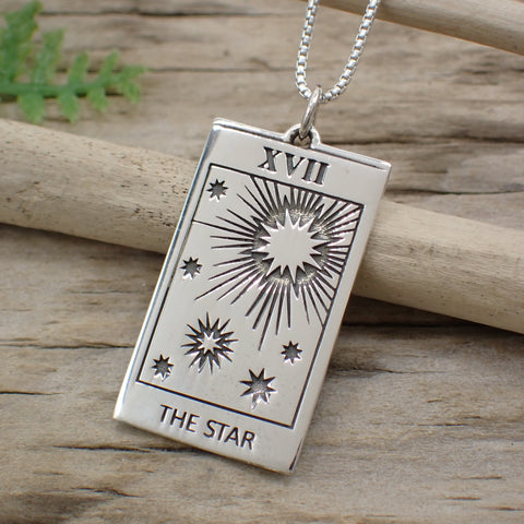 Sterling Silver The Star Tarot Card Charm