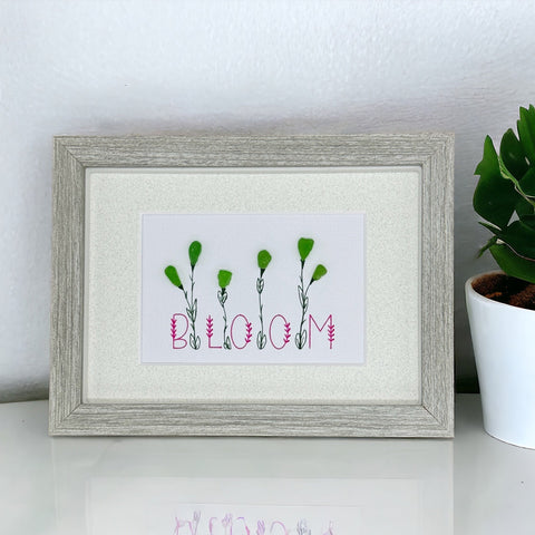 "Bloom" Sea Glass Garden Picture