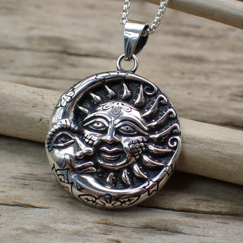 Charm Soleil et Lune en Argent Sterling