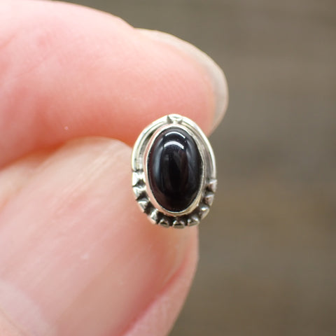 Sterling Silver Black Onyx Studs
