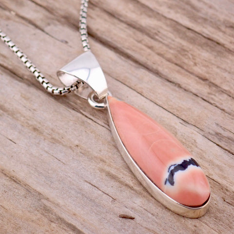 Tiffany Stone Sterling Silver Pendant by Native American Artist Cathy Webster