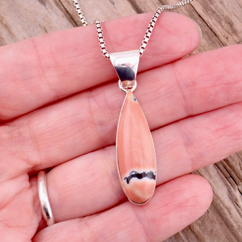 Tiffany Stone Sterling Silver Pendant by Native American Artist Cathy Webster