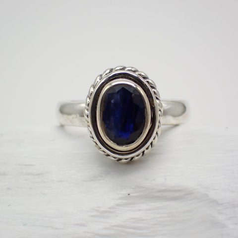 Sterling Silver Faceted Kyanite Ring