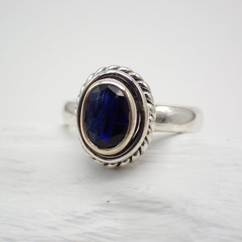 Sterling Silver Faceted Kyanite Ring