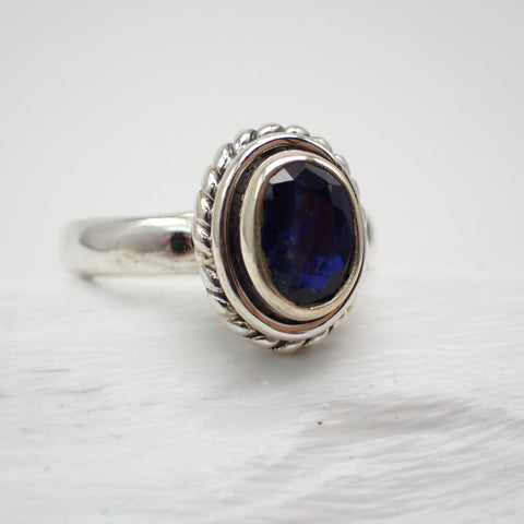 Sterling Silver Faceted Kyanite Ring
