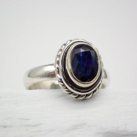 Sterling Silver Faceted Kyanite Ring