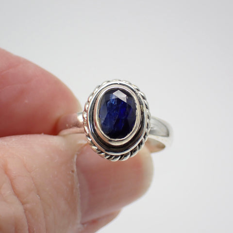 Sterling Silver Faceted Kyanite Ring