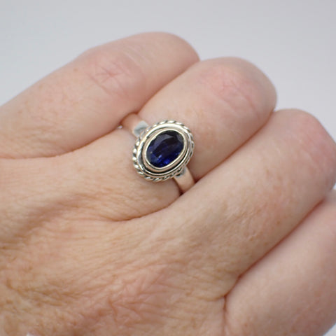 Sterling Silver Faceted Kyanite Ring