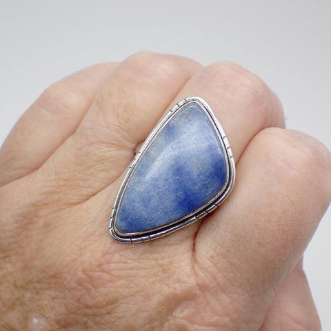Bague en argent sterling Dumortiérite - Taille 11
