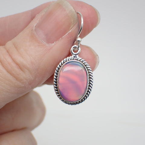 Aurora Opal Sterling Silver Earrings