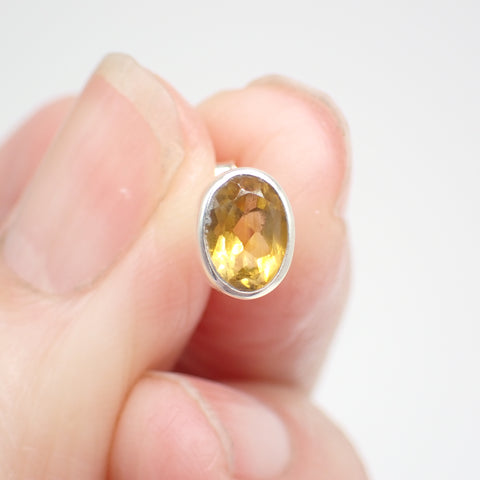 Faceted Citrine Stud Earrings