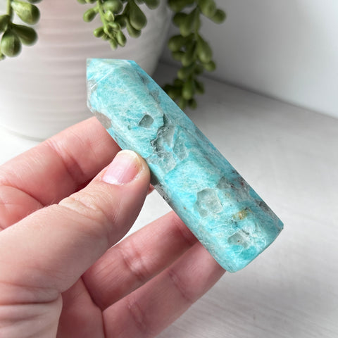 Amazonite With Smoky Quartz Tower
