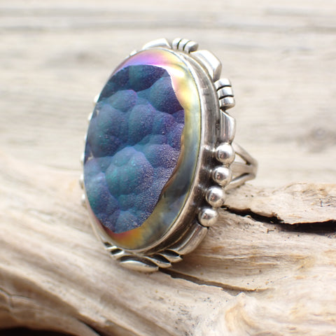 Titanium Druzy Ring By Danny Clark