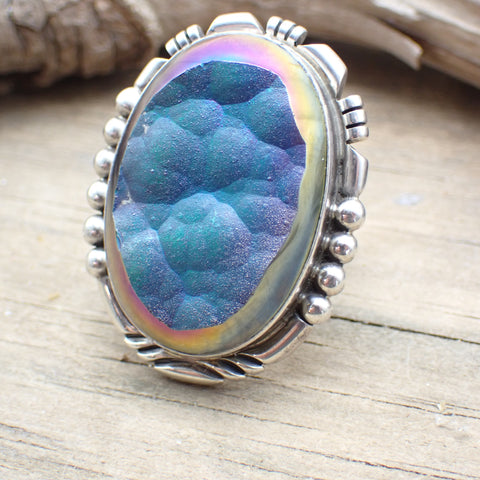 Titanium Druzy Ring By Danny Clark