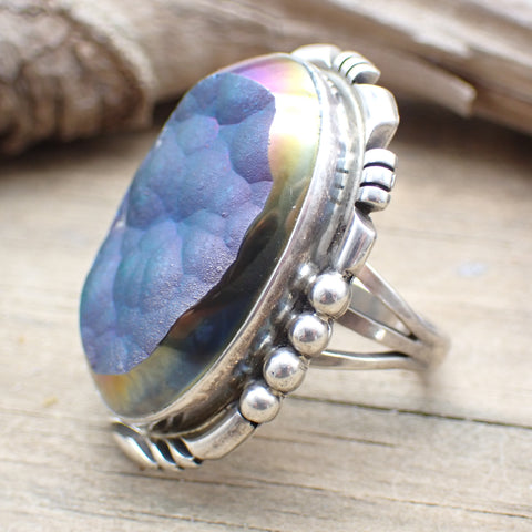 Titanium Druzy Ring By Danny Clark