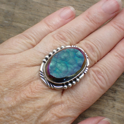 Titanium Druzy Ring By Danny Clark