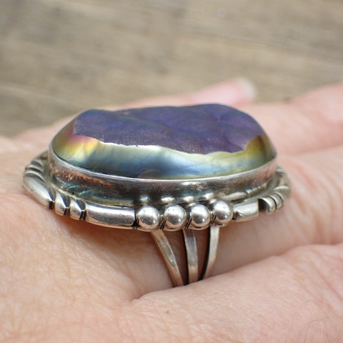 Titanium Druzy Ring By Danny Clark