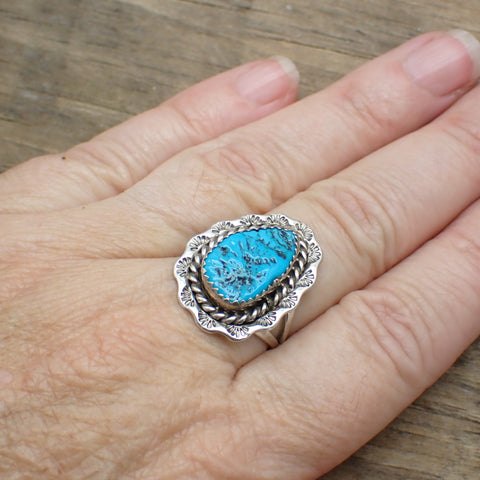 Sleeping Beauty Turquoise Ring By Benjamin Piaso