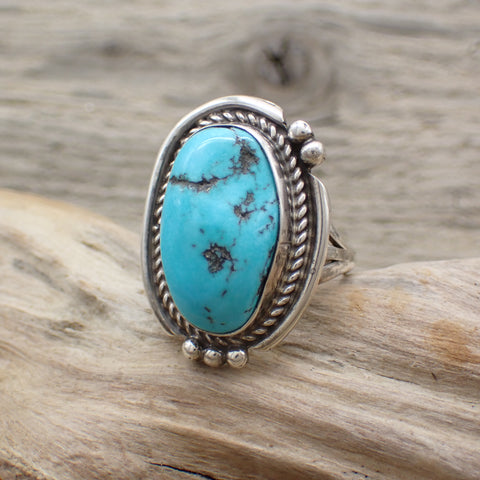 Kingman Turquoise Ring By Harry Spencer