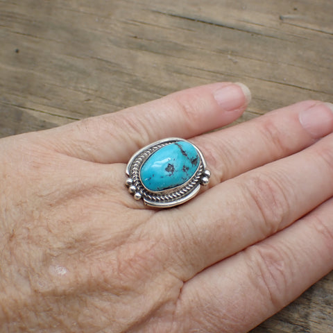 Kingman Turquoise Ring By Harry Spencer