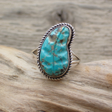 Kingman Turquoise Ring By Harry Spencer