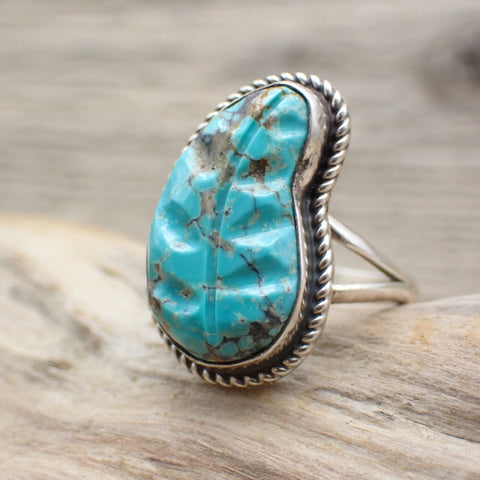 Kingman Turquoise Ring By Harry Spencer