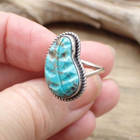 Kingman Turquoise Ring By Harry Spencer