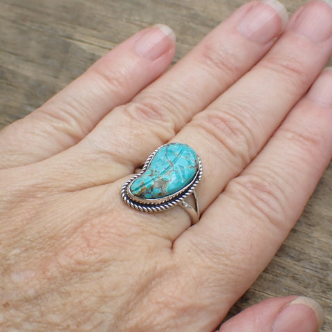 Kingman Turquoise Ring By Harry Spencer