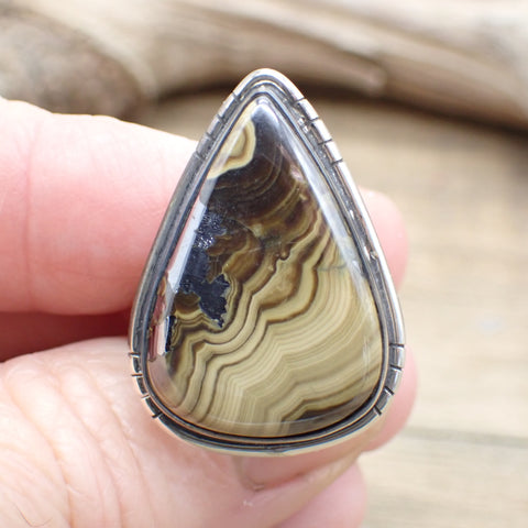 Sterling Silver Schalenblende Ring - Size 8