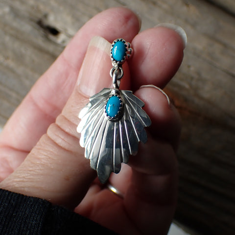 Turquoise Sterling Silver Studs by Native American Artist