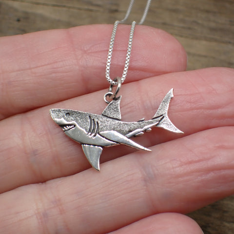 ♻️Recycled Sterling Silver Great White Shark Charm