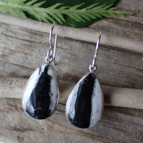 Pendientes de turquesa de búfalo blanco de la artista navajo nativa americana Evelyn Abeita