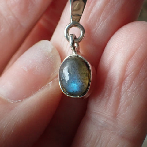 Labradorite Sterling Silver Stud Earrings