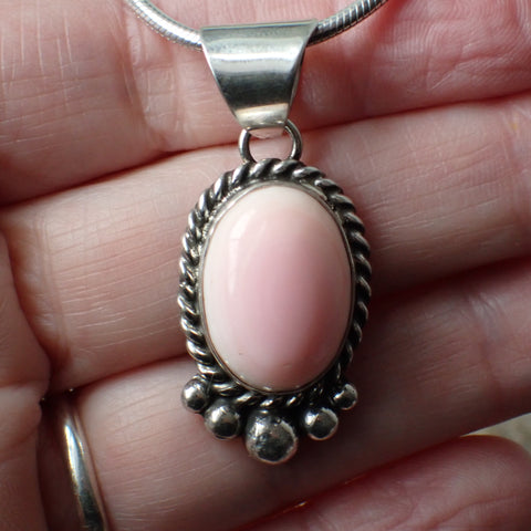 Sterling Silver Conch Shell Pendant by Navajo Artist Peggy Skeets