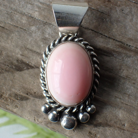 Sterling Silver Conch Shell Pendant by Navajo Artist Peggy Skeets