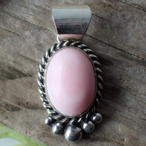Sterling Silver Conch Shell Pendant by Navajo Artist Peggy Skeets