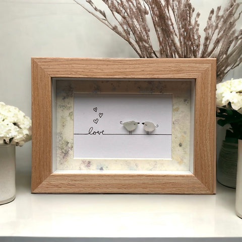 Mini imagen de pájaros del amor de cristal marino