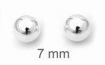 Pendientes con forma de bola de plata de ley