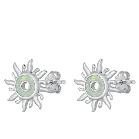 Clous de soleil en argent sterling opale